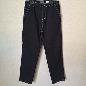 Zara Worker Denim Skate Time Womens Jeans Black Size 12